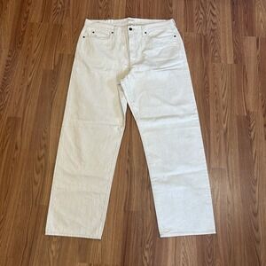 Todd Snyder Jeans Mens 38x32 Selvedge White Denim Relaxed Fit 12.5oz Button Fly